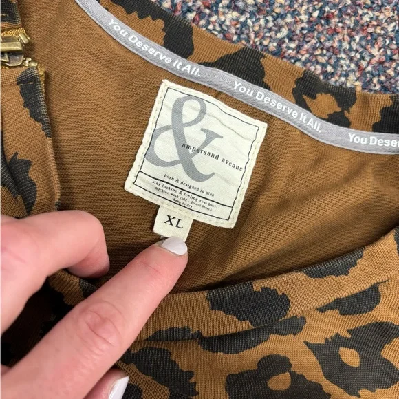 Ampersand Ave Leopard Print Sweatshirt - Picture 2 of 2